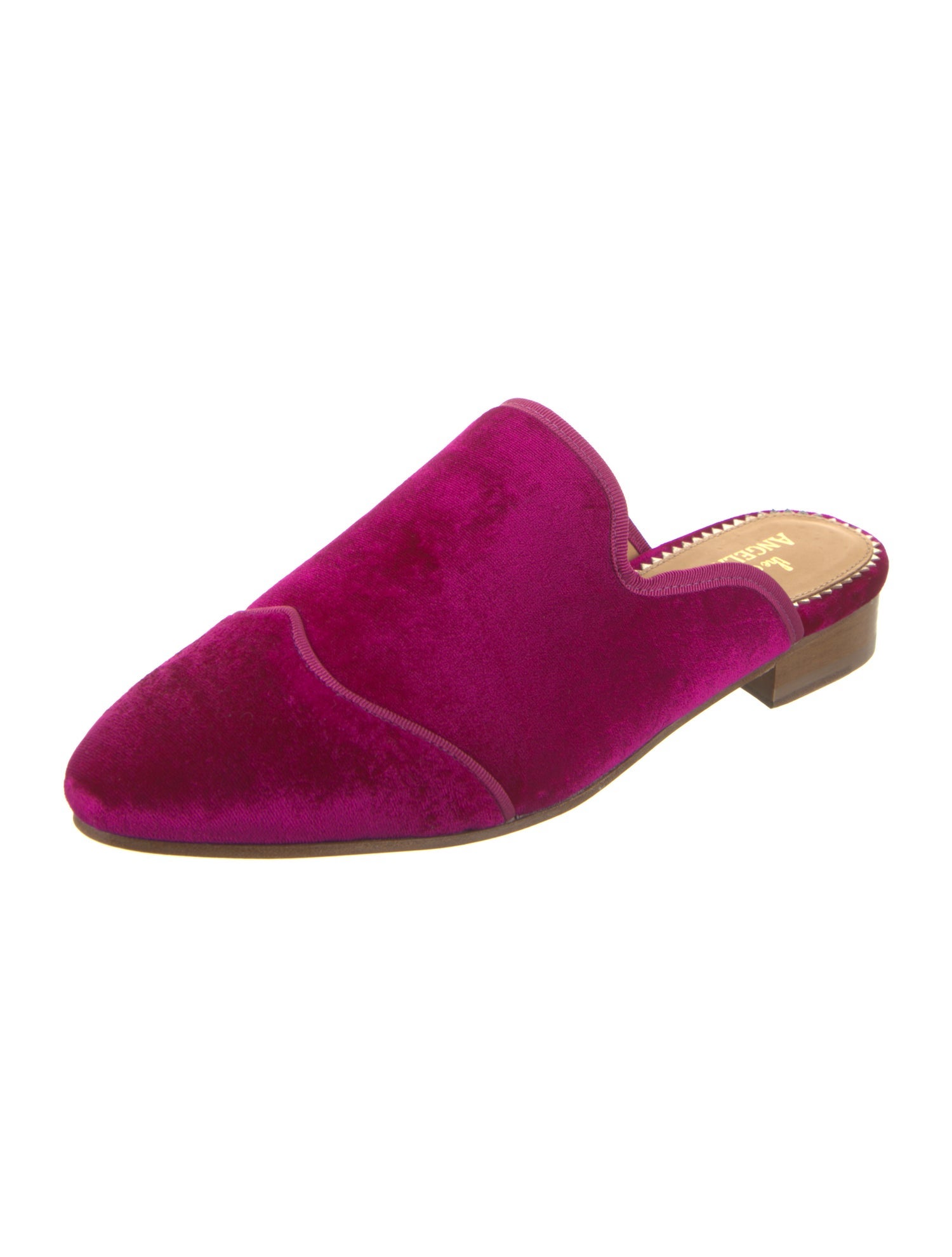 The Office of Angela Scott Velvet Grosgrain Trim Mules