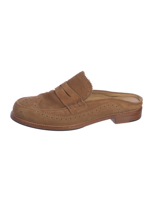 The Office of Angela Scott Suede Lasercut Accents Mules