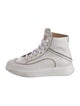 The Office of Angela Scott Leather Wedge Sneakers