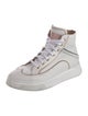 The Office of Angela Scott Leather Wedge Sneakers