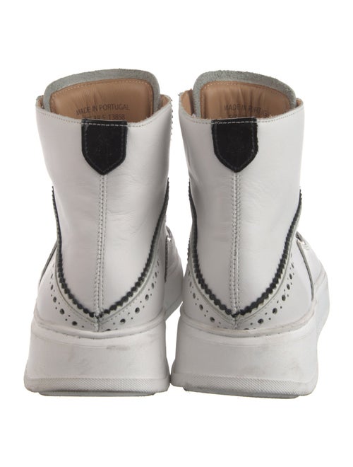 The Office of Angela Scott Leather Wedge Sneakers