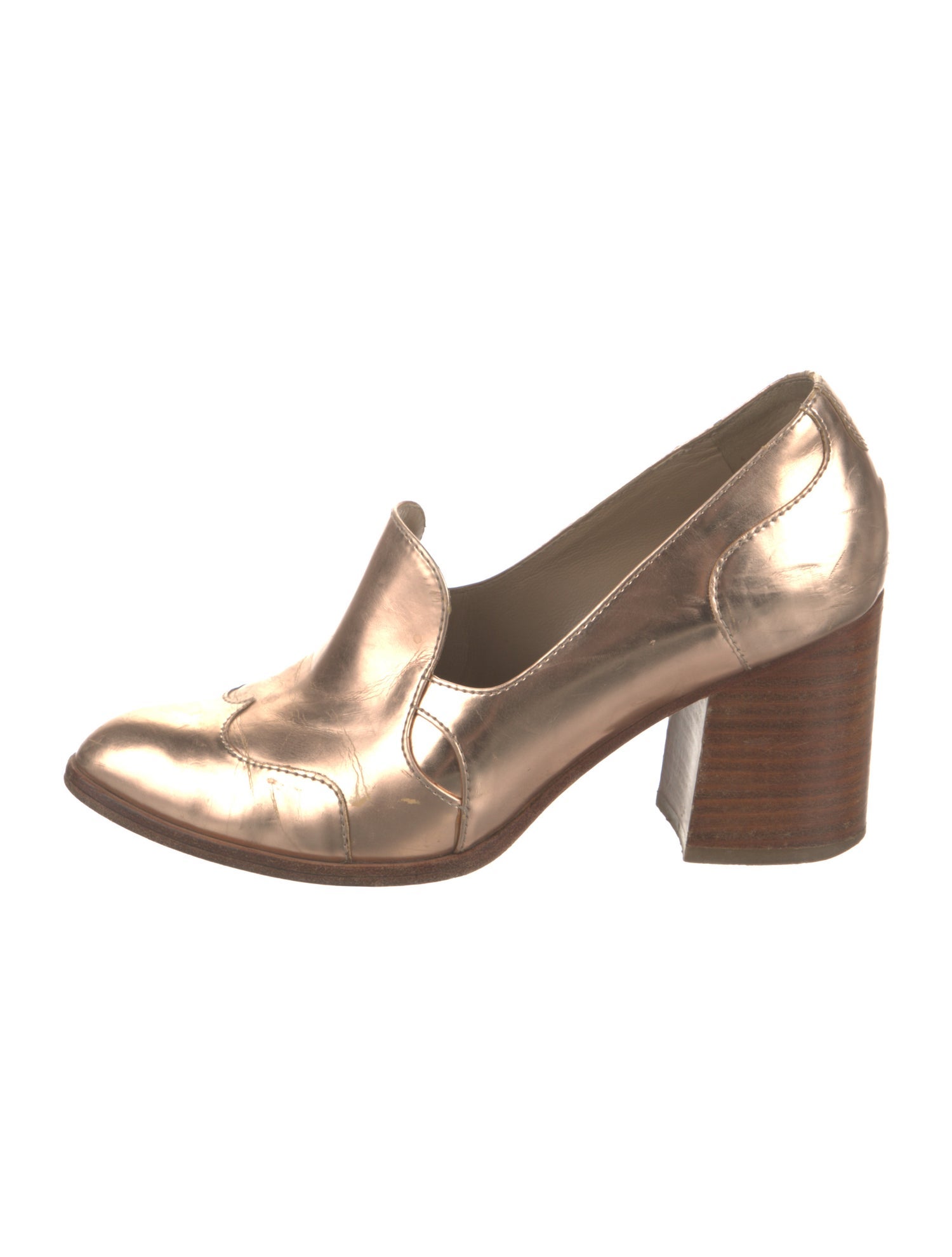 The Office of Angela Scott Patent Leather Slingback Pumps