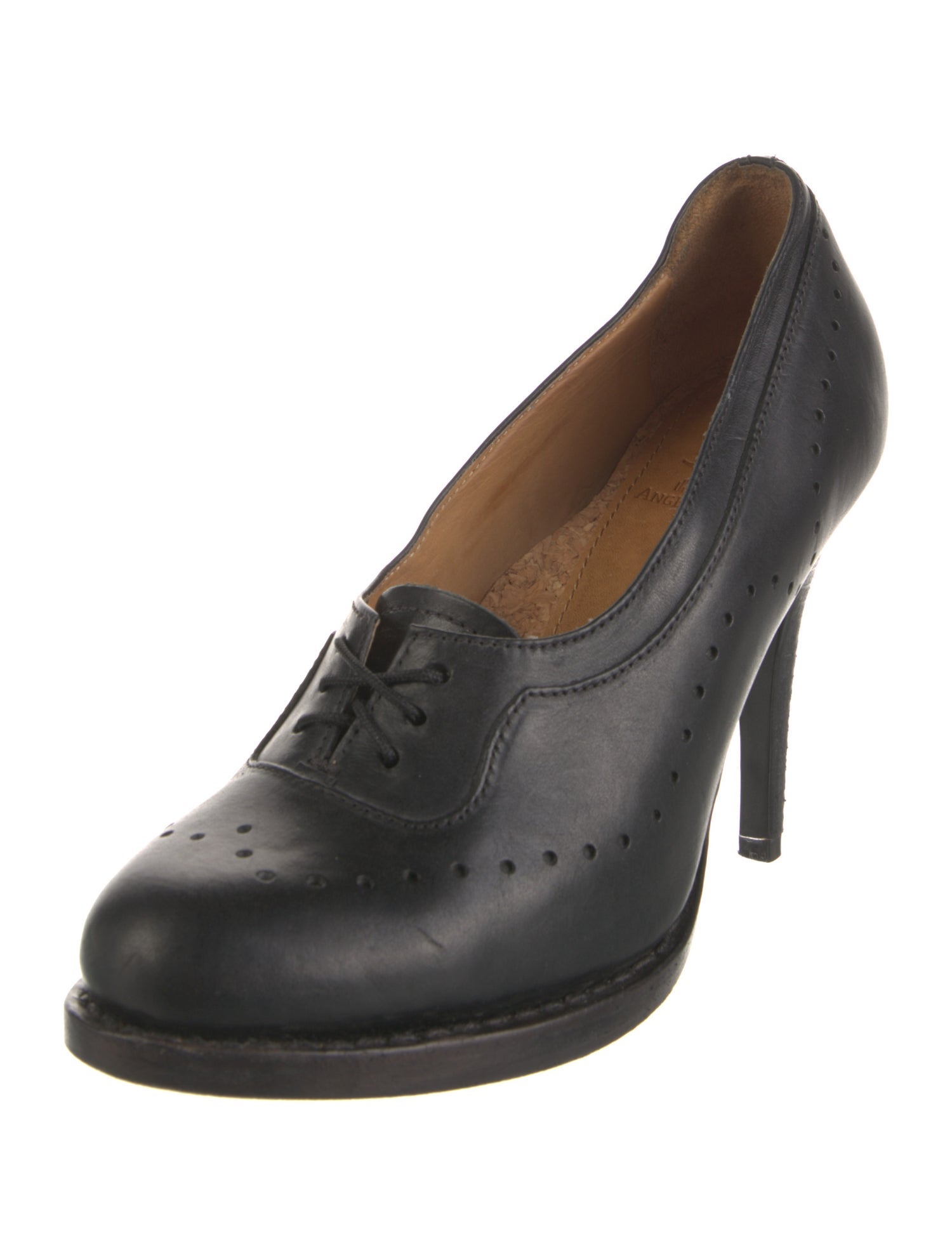 The Office of Angela Scott Leather Pumps