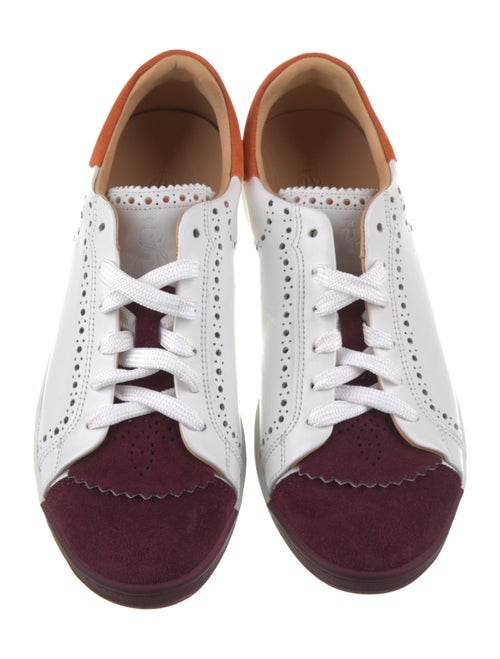 The Office of Angela Scott Leather Printed Sneakers
