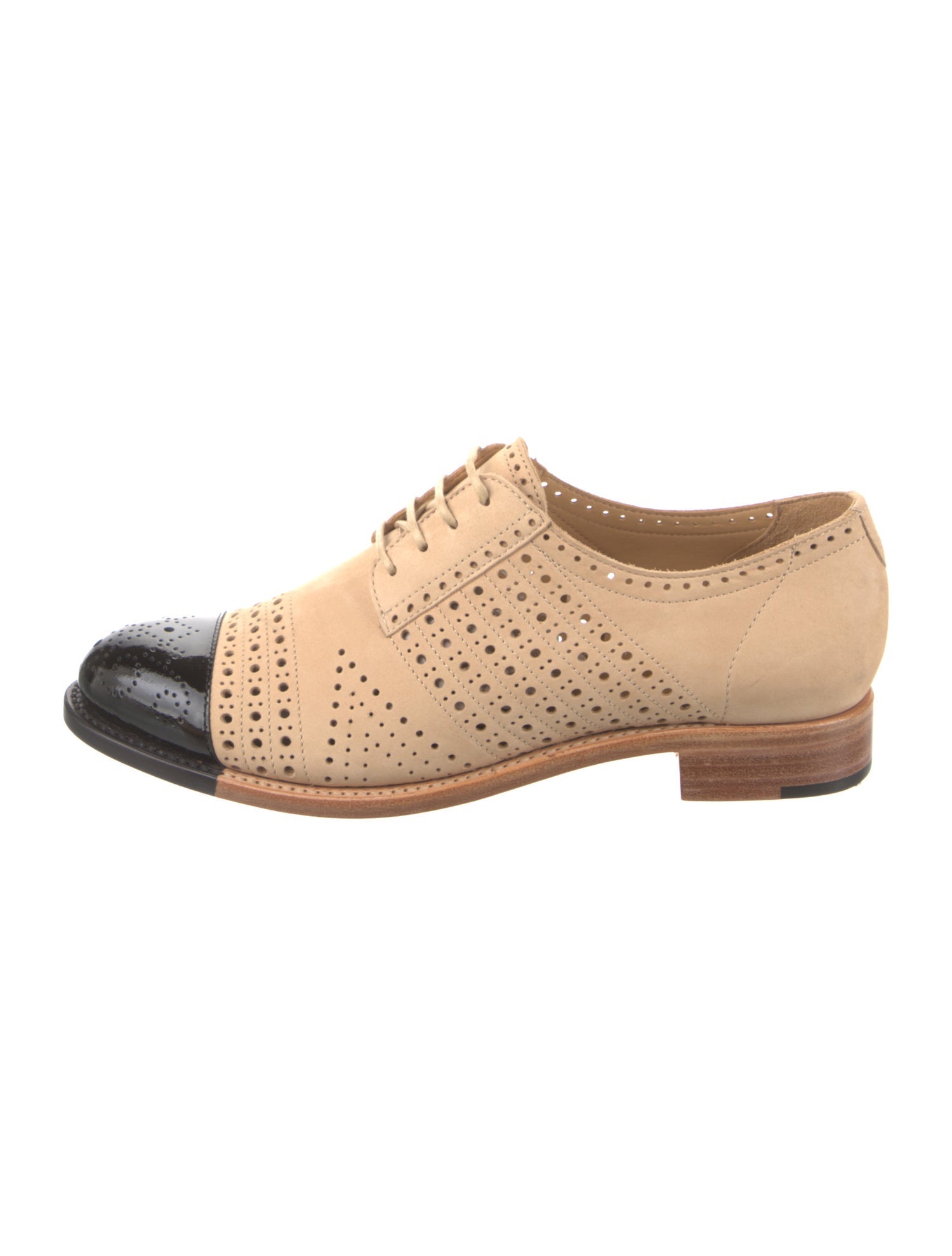 The Office of Angela Scott Suede Lasercut Accents Oxfords