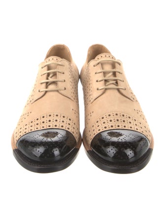 The Office of Angela Scott Suede Lasercut Accents Oxfords