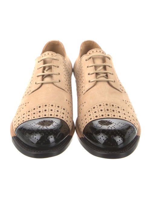 The Office of Angela Scott Suede Lasercut Accents Oxfords