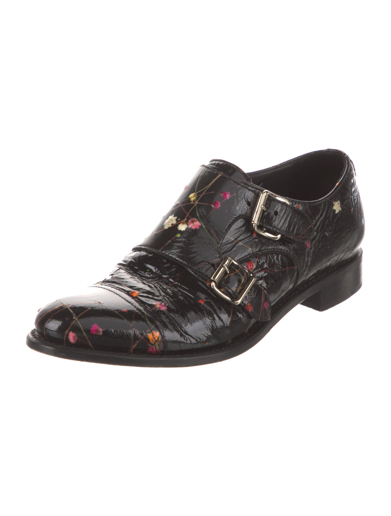 The Office of Angela Scott Patent Leather Printed Oxfords