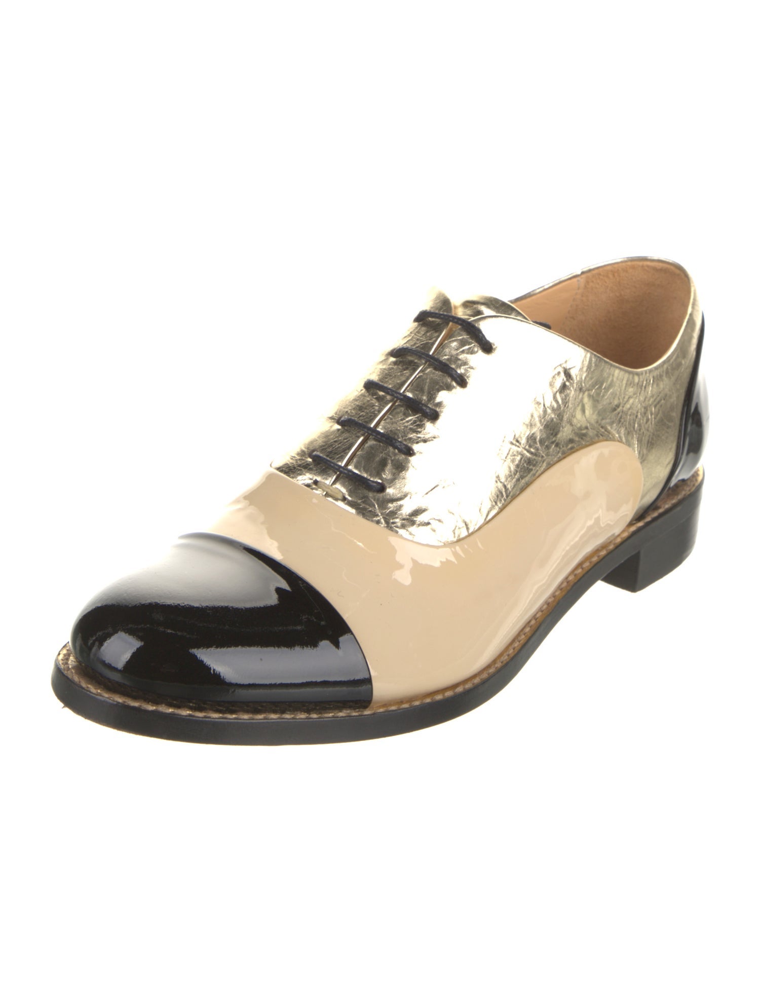The Office of Angela Scott Patent Leather Oxfords