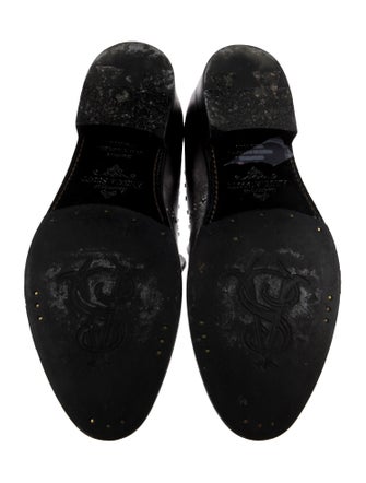 The Office of Angela Scott Leather Studded Accents Loafers