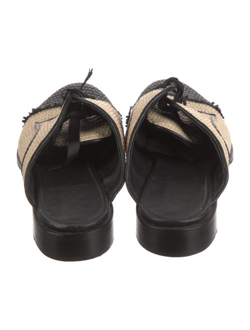 The Office of Angela Scott Straw Tweed Pattern Mules