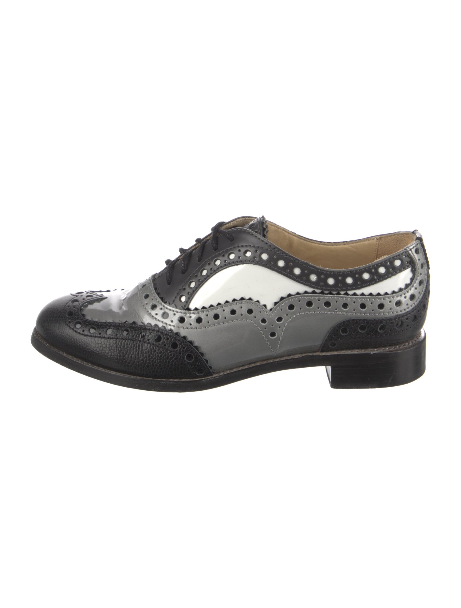 The Office of Angela Scott Leather Lasercut Accents Oxfords