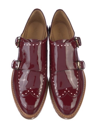 The Office of Angela Scott Patent Leather Lasercut Accents Loafers