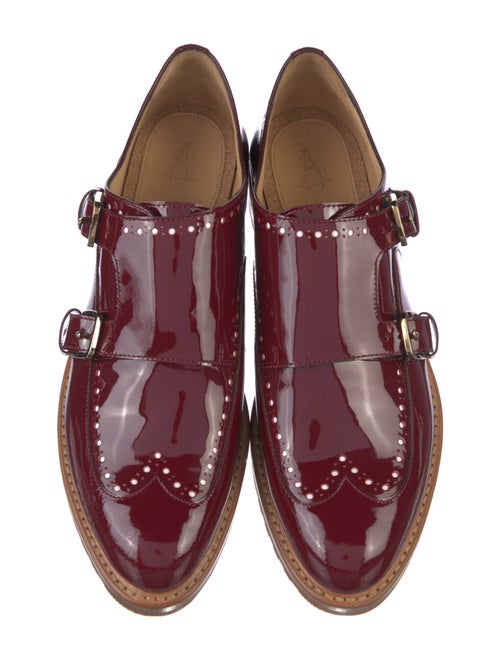 The Office of Angela Scott Patent Leather Lasercut Accents Loafers