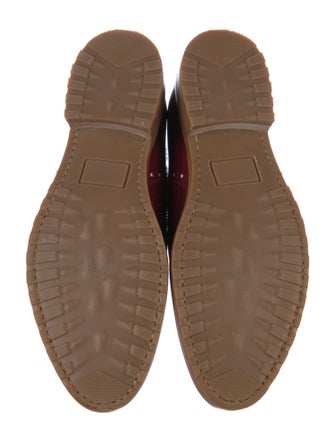 The Office of Angela Scott Patent Leather Lasercut Accents Loafers