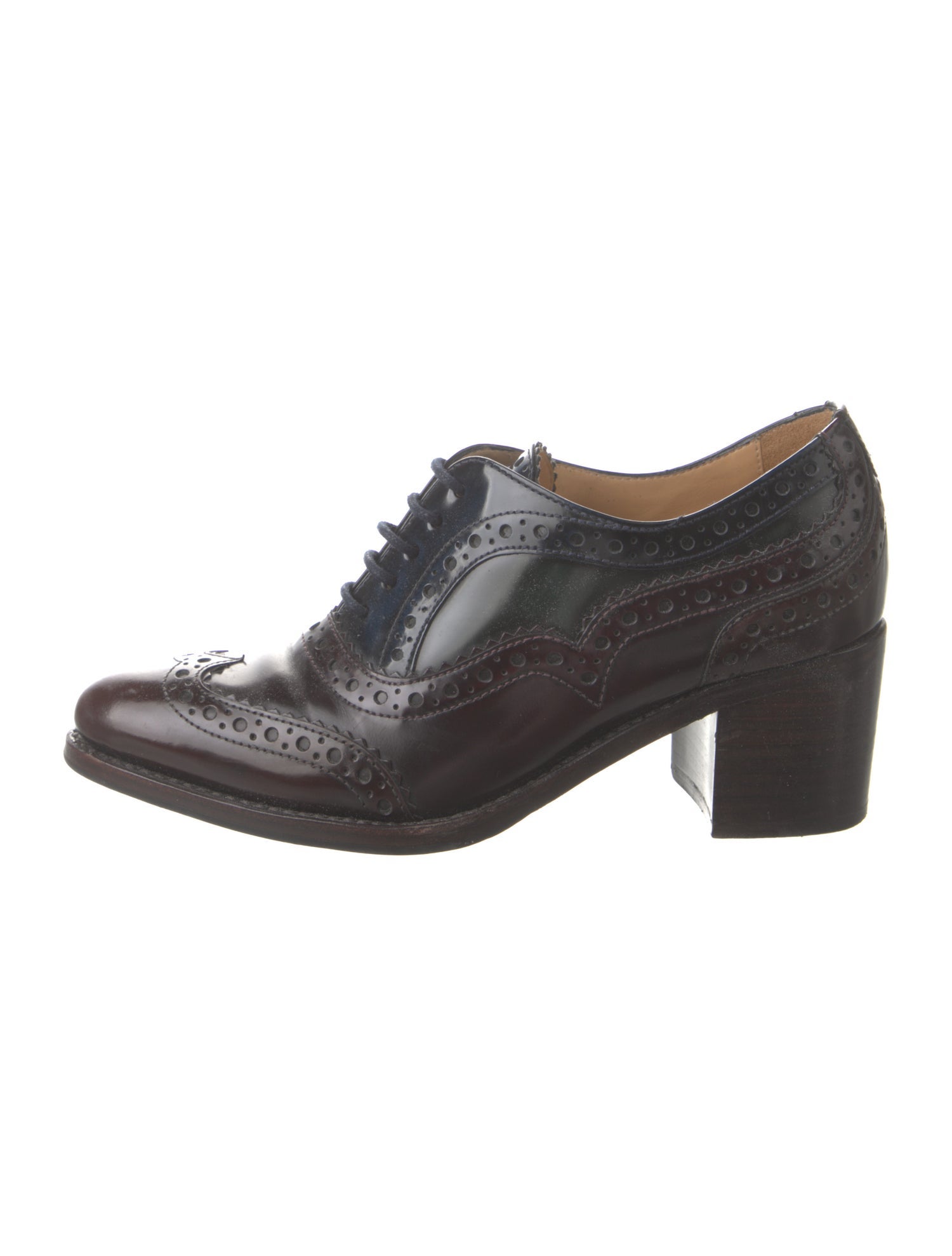 The Office of Angela Scott Leather Lasercut Accents Oxfords