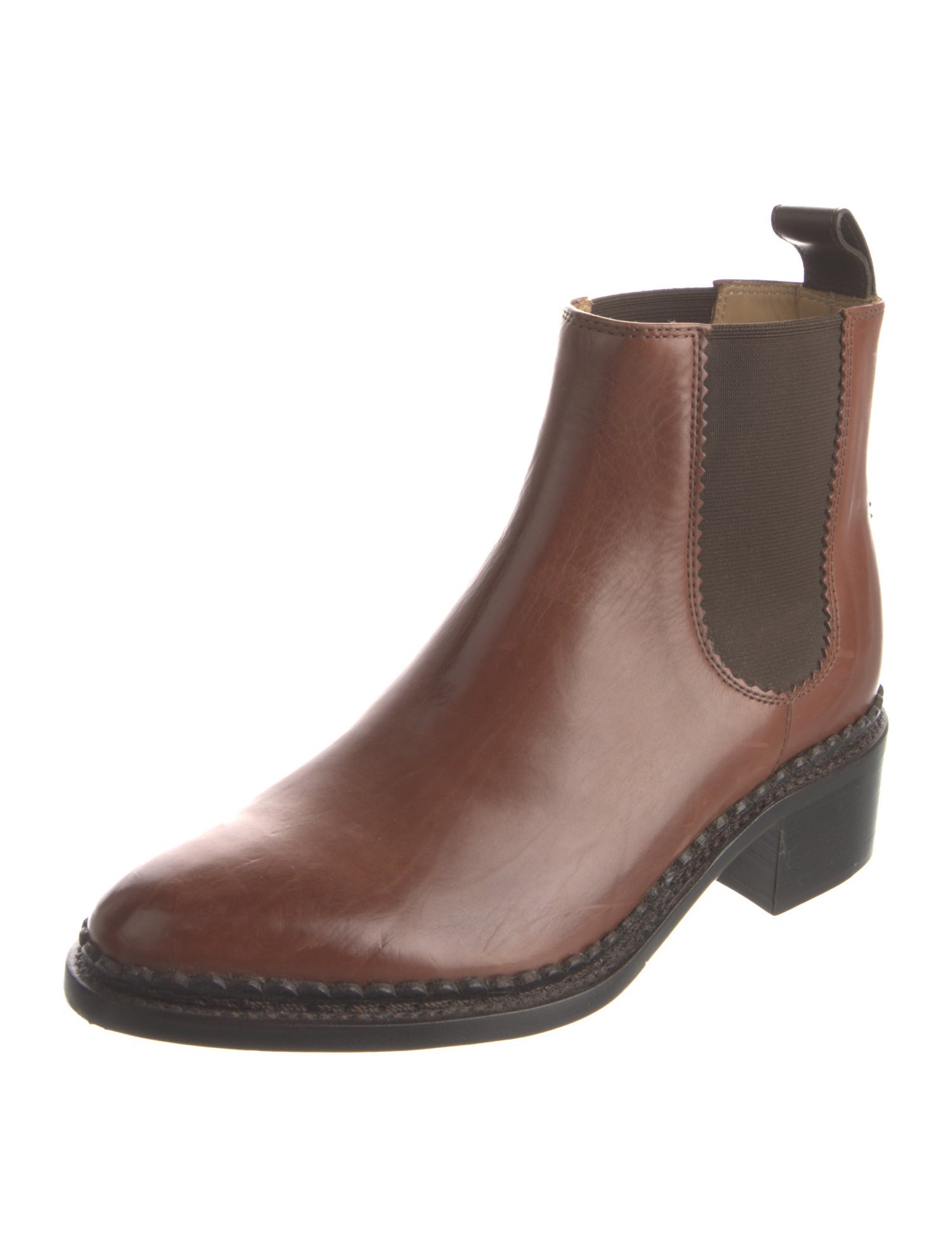 The Office of Angela Scott Leather Chelsea Boots