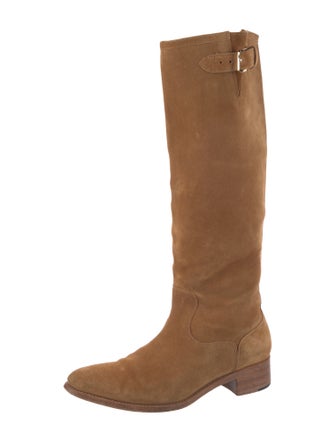 The Office of Angela Scott Suede Riding Boots