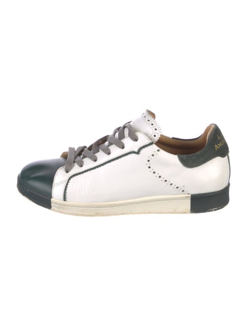 The Office of Angela Scott Leather Colorblock Pattern Sneakers