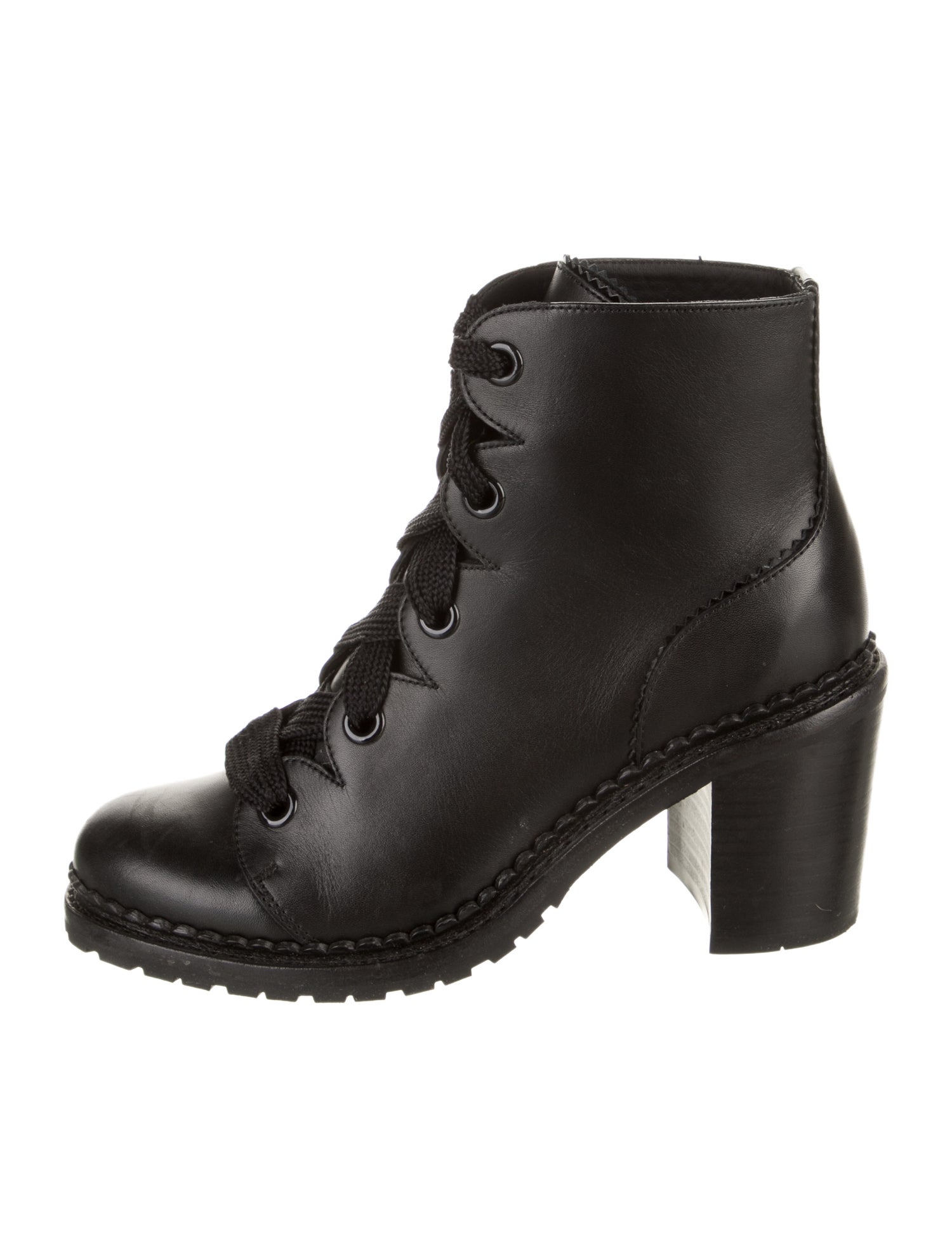 The Office of Angela Scott Leather Lace-Up Boots