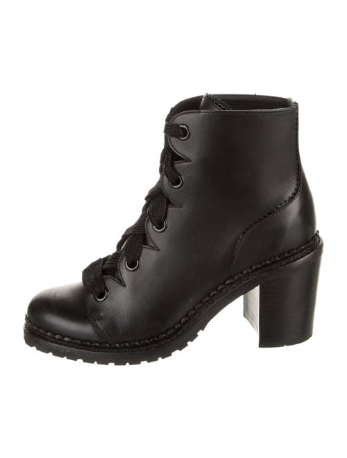 The Office of Angela Scott Leather Lace-Up Boots