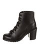 The Office of Angela Scott Leather Lace-Up Boots