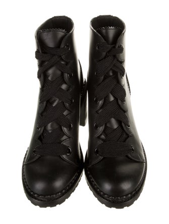 The Office of Angela Scott Leather Lace-Up Boots
