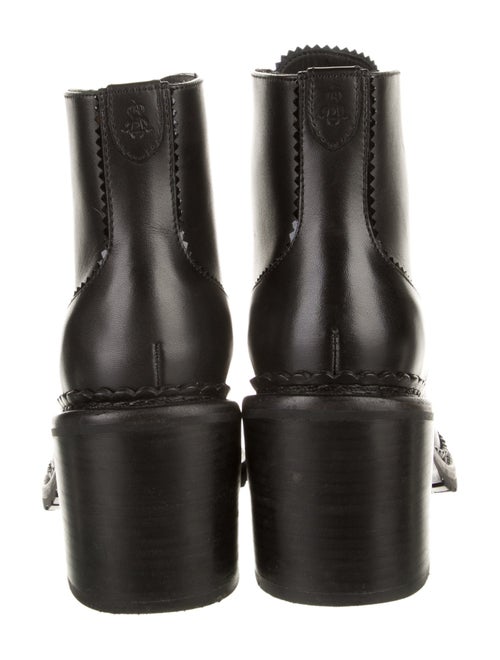 The Office of Angela Scott Leather Lace-Up Boots