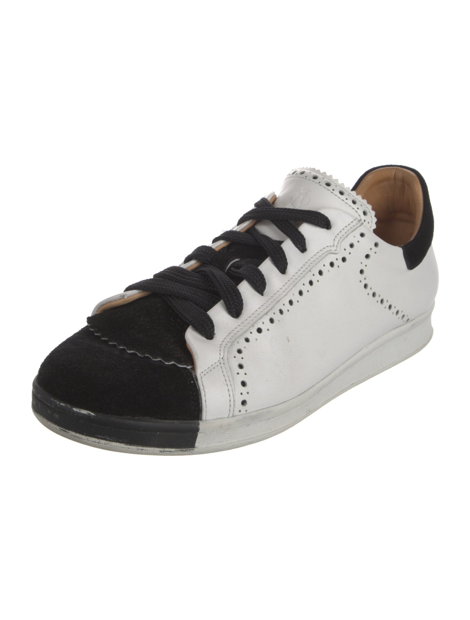 The Office of Angela Scott Leather Sneakers