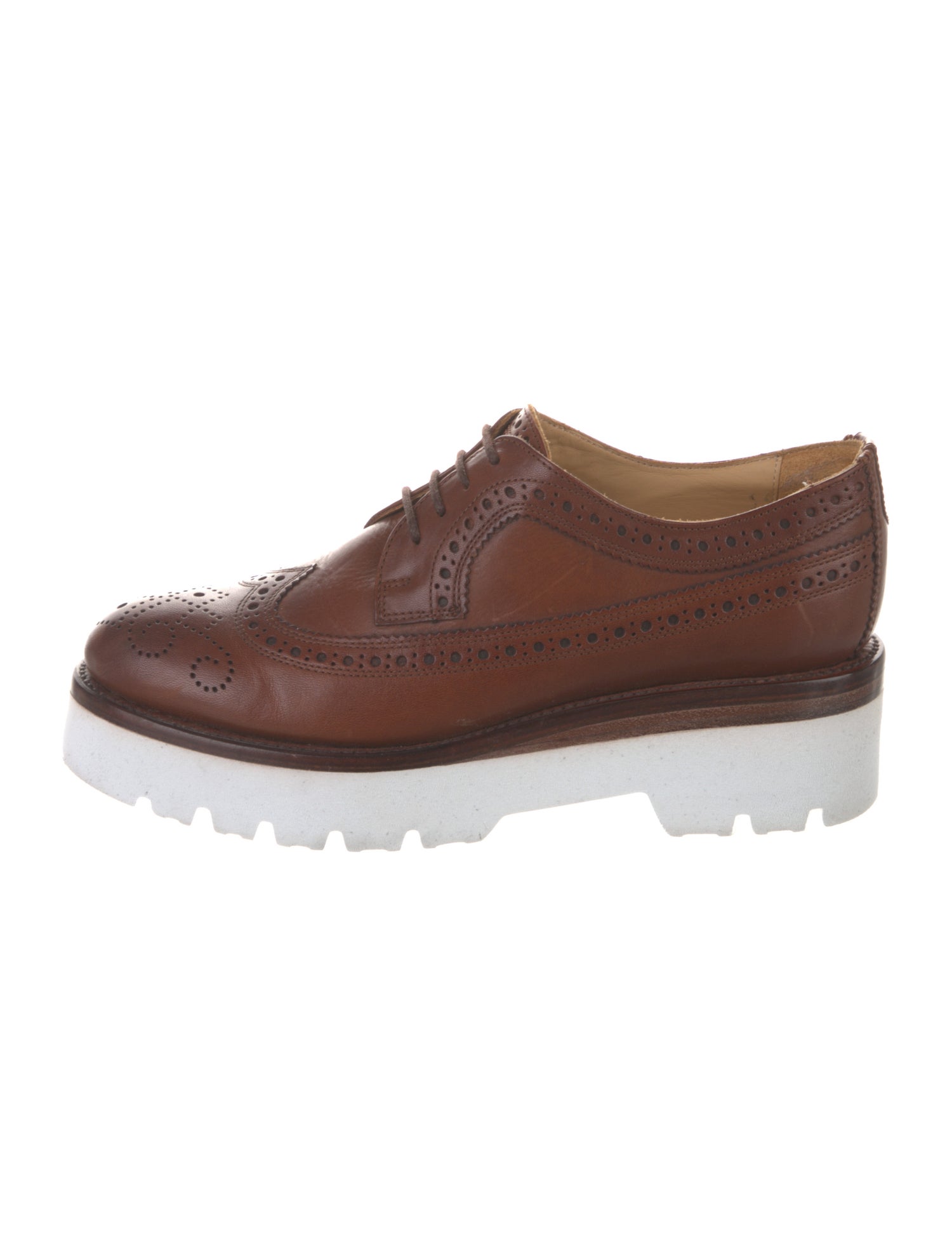 The Office of Angela Scott Leather Lasercut Accents Oxfords