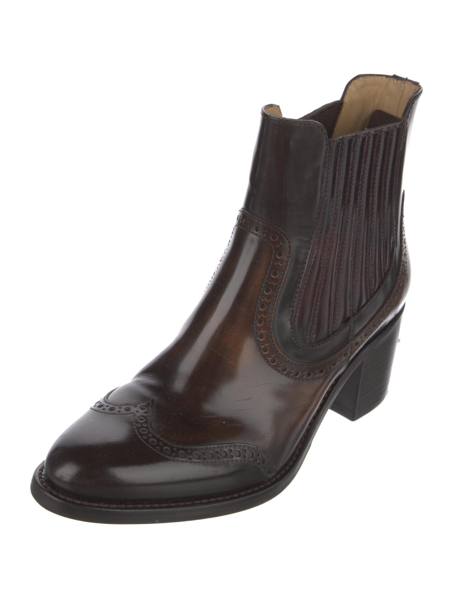 The Office of Angela Scott Leather Chelsea Boots
