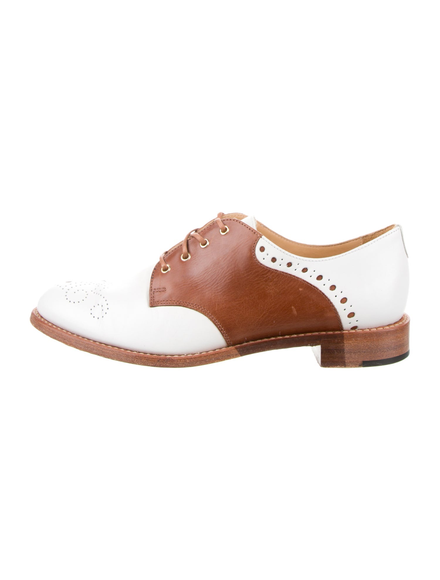 The Office of Angela Scott Leather Lasercut Accents Oxfords