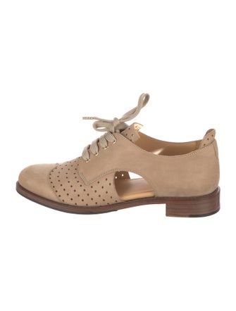The Office of Angela Scott Suede Lasercut Accents Oxfords