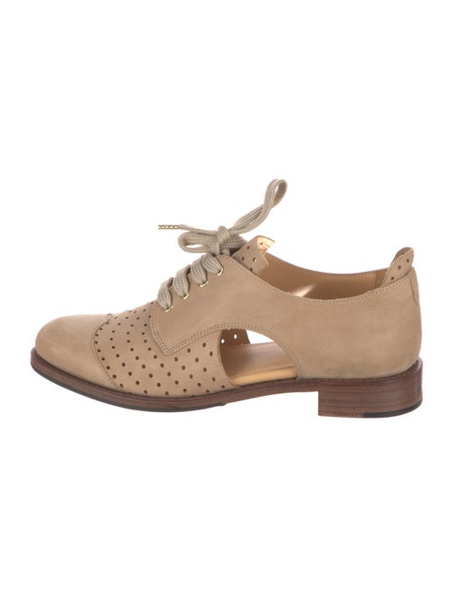 The Office of Angela Scott Suede Lasercut Accents Oxfords