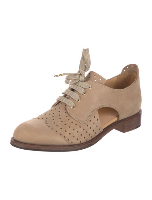 The Office of Angela Scott Suede Lasercut Accents Oxfords