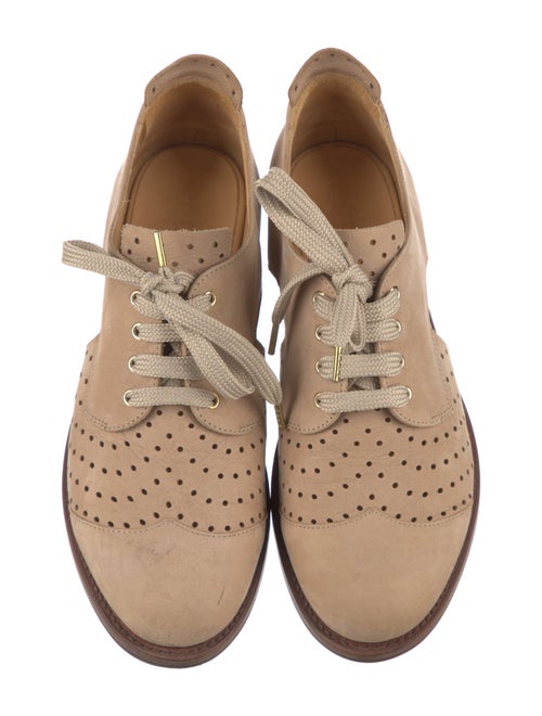 The Office of Angela Scott Suede Lasercut Accents Oxfords