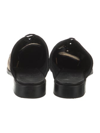 The Office of Angela Scott Straw Colorblock Pattern Mules