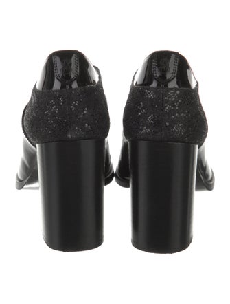 The Office of Angela Scott Patent Leather Sequin Embellishments Pumps