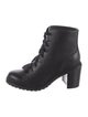 The Office of Angela Scott Leather Lace-Up Boots