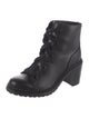 The Office of Angela Scott Leather Lace-Up Boots