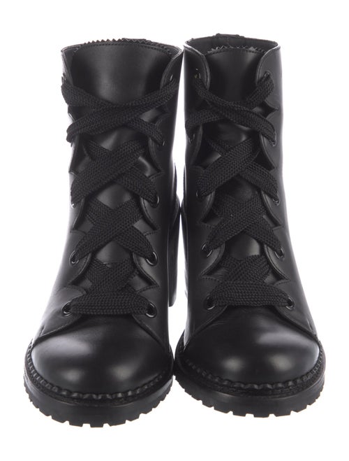 The Office of Angela Scott Leather Lace-Up Boots