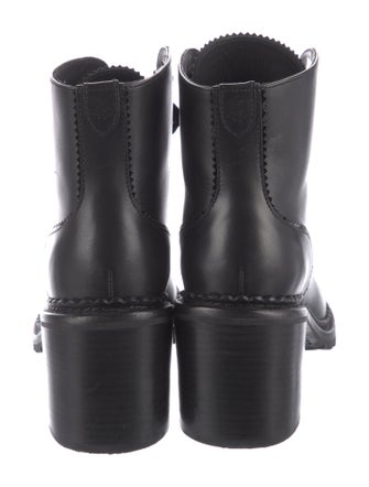 The Office of Angela Scott Leather Lace-Up Boots