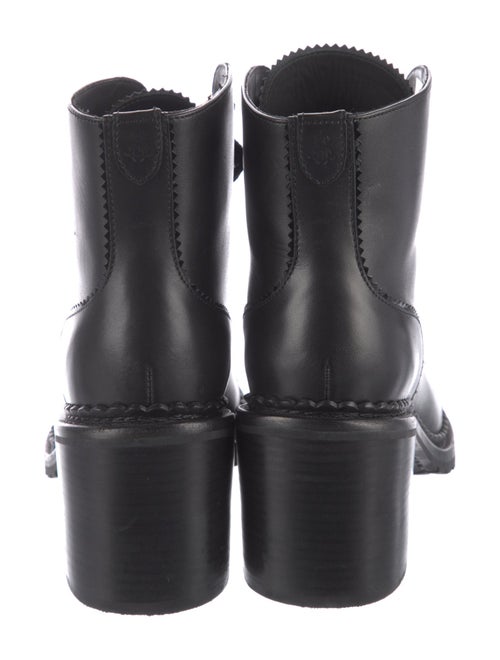 The Office of Angela Scott Leather Lace-Up Boots