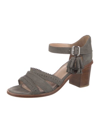 The Office of Angela Scott Suede Sandals