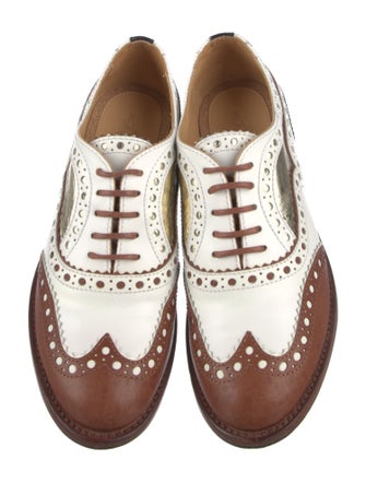 The Office of Angela Scott Leather Lasercut Accents Oxfords