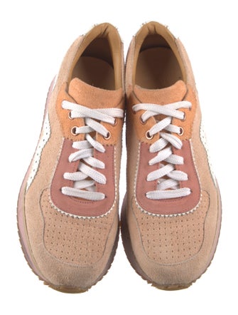 The Office of Angela Scott Suede Colorblock Pattern Sneakers