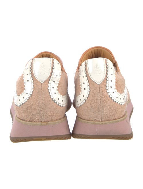 The Office of Angela Scott Suede Colorblock Pattern Sneakers