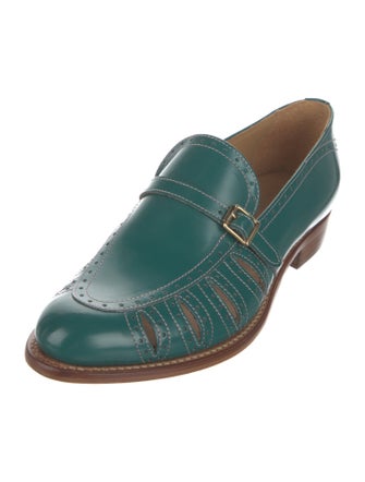 The Office of Angela Scott Leather Whipstitch Trim Loafers