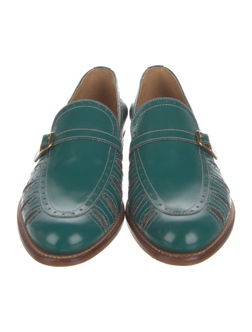 The Office of Angela Scott Leather Whipstitch Trim Loafers