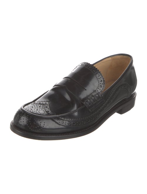 The Office of Angela Scott Leather Lasercut Accents Loafers